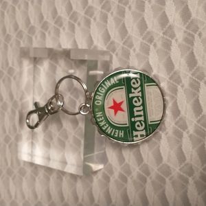 Heineken Bottle Cap Keychain with Bottle Opener - NIP - J3